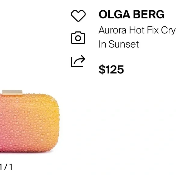 Aurora Hot Fix Crystal Clutch In Sunset - Picture 6 of 7